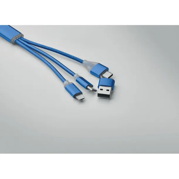 BLUE 4 in 1 charging cable type C Royal blue