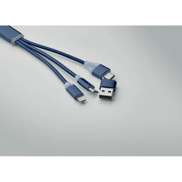 BLUE 4 in 1 charging cable type C French navy
