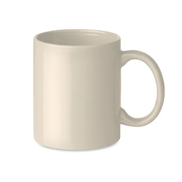 DUBLIN TONE Coloured ceramic mug in box Beige
