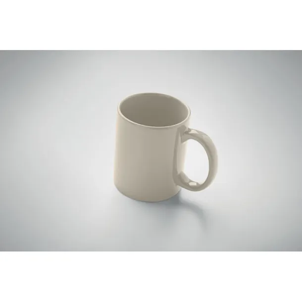 DUBLIN TONE Coloured ceramic mug in box Beige