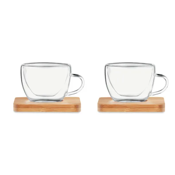 BELIZE set šalica za espresso, 90 ml Prozirno