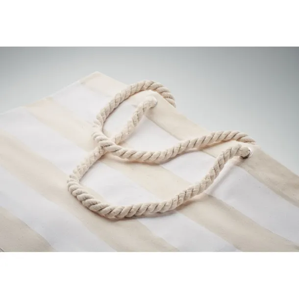 HEAVEN STRIPE Cotton beach bag 220 gr/m² White