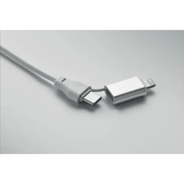 BULE Key ring with 4 in 1 60W cable White