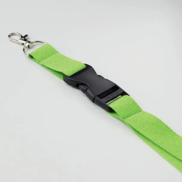 WIDE LANY Lanyard with metal hook 25mm Lime