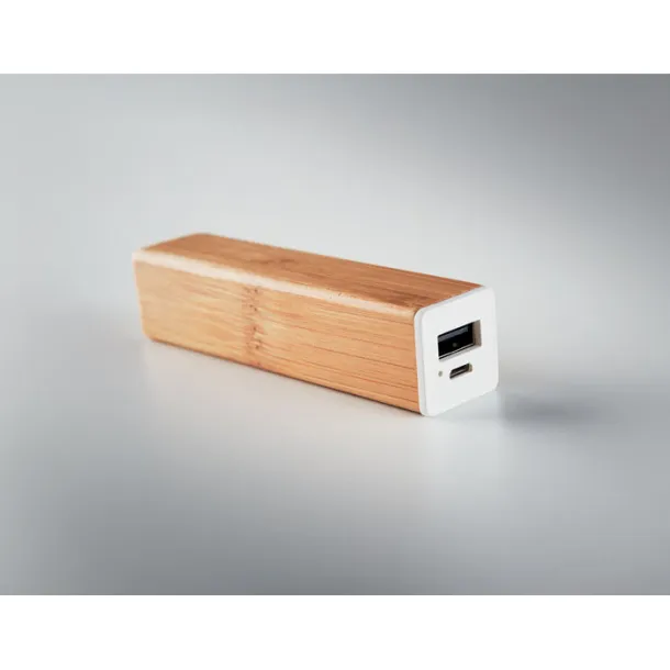POWERBAM prijenosna baterija od bambusa, 2 200 mAh Drvo