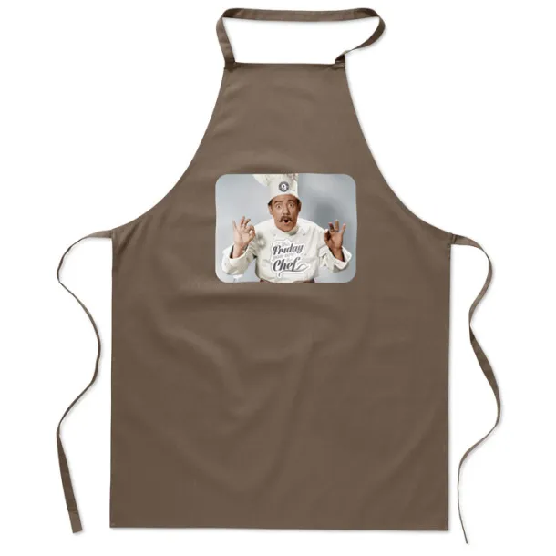 KITAB Kitchen apron in cotton Taupe