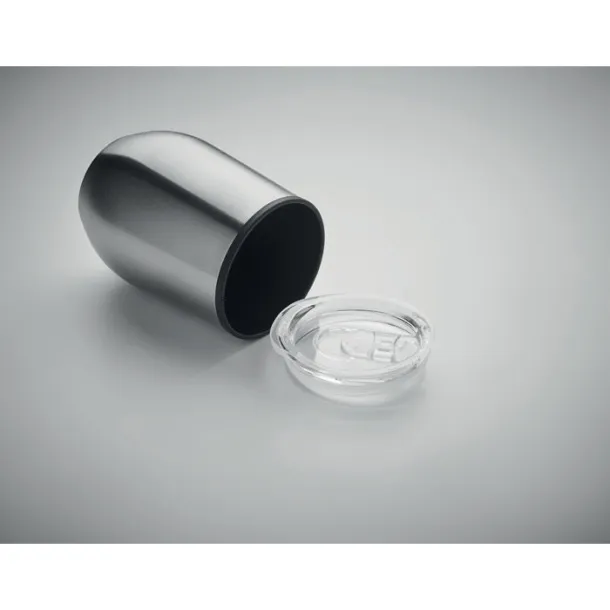 CHIN CHAN Double wall travel cup 350 ml Matt Silver