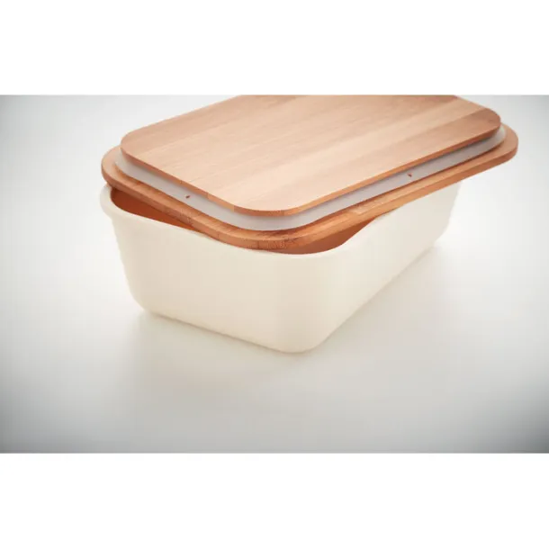 THRUSDAY Lunch box with bamboo lid Beige