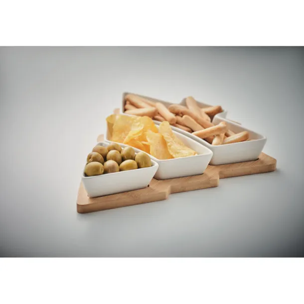 VIRAM Christmas tree serving tray White