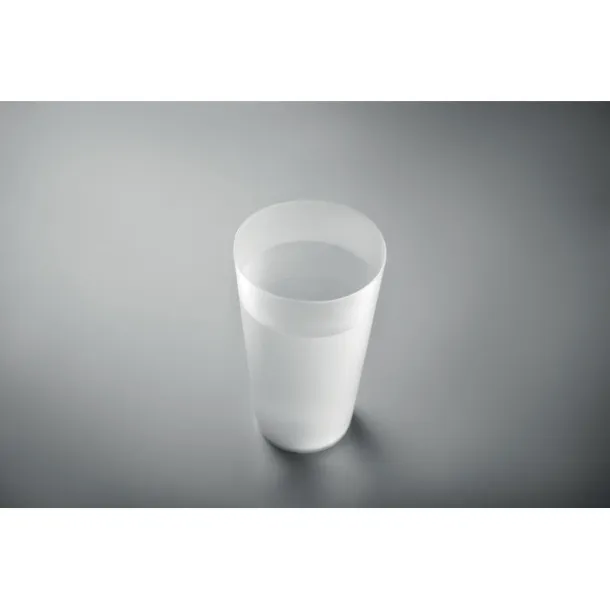 FESTA CUP Frosted PP cup 550 ml Transparent white