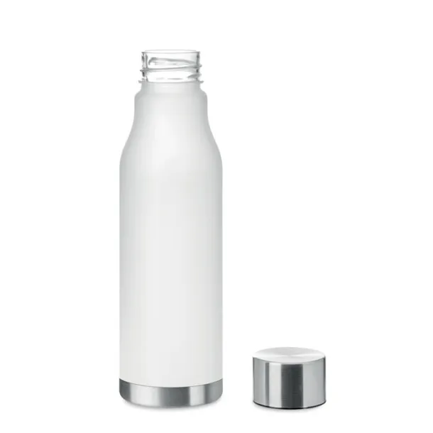 GLACIER RPET boca od RPET-a s poklopcem od nehrđajućeg čelika, 600 ml Prozirno bijela