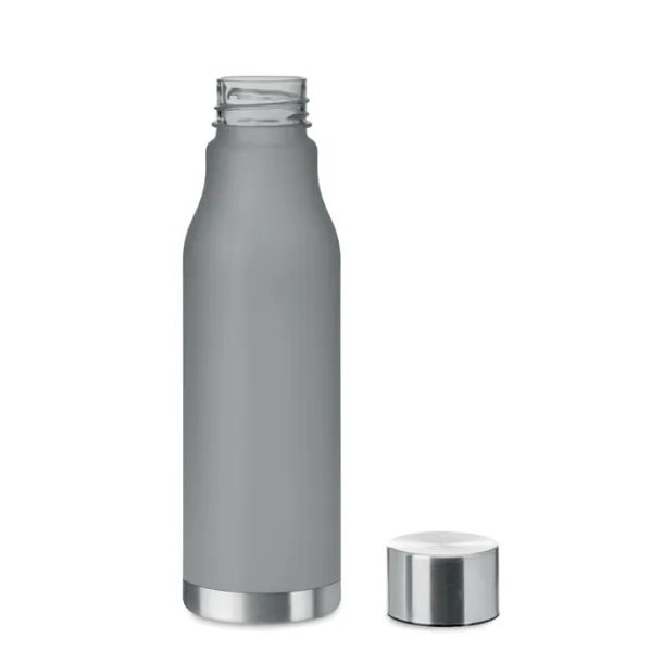 GLACIER RPET boca od RPET-a s poklopcem od nehrđajućeg čelika, 600 ml Transparent Grey