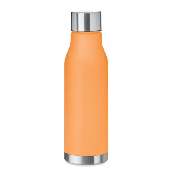 GLACIER RPET boca od RPET-a s poklopcem od nehrđajućeg čelika, 600 ml Transparent Orange