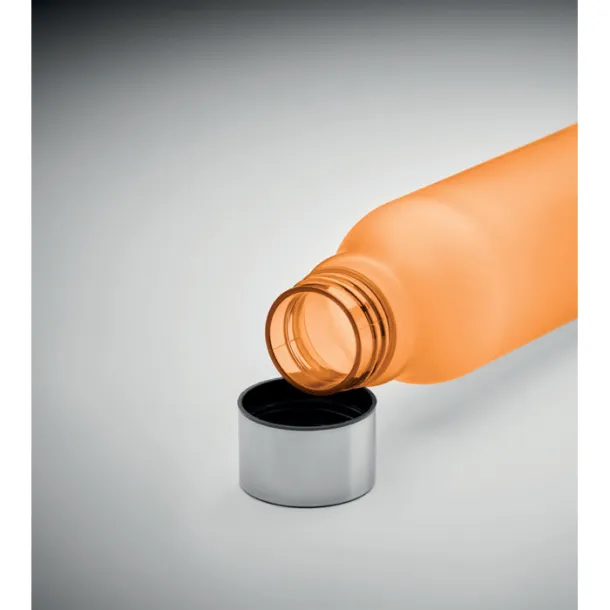 GLACIER RPET boca od RPET-a s poklopcem od nehrđajućeg čelika, 600 ml Transparent Orange