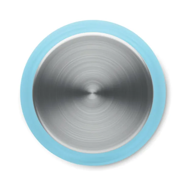 GLACIER RPET boca od RPET-a s poklopcem od nehrđajućeg čelika, 600 ml Transparent Light Blue