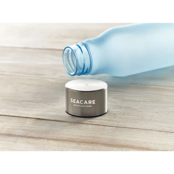 GLACIER RPET boca od RPET-a s poklopcem od nehrđajućeg čelika, 600 ml Transparent Light Blue