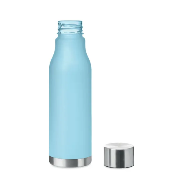 GLACIER RPET boca od RPET-a s poklopcem od nehrđajućeg čelika, 600 ml Transparent Light Blue