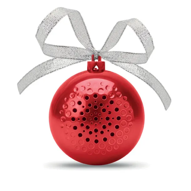 JINGLE BALL božićna kuglica s bežičnim zvučnikom Crvena