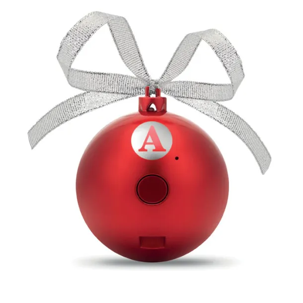 JINGLE BALL božićna kuglica s bežičnim zvučnikom Crvena