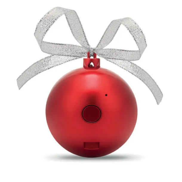 JINGLE BALL božićna kuglica s bežičnim zvučnikom Crvena