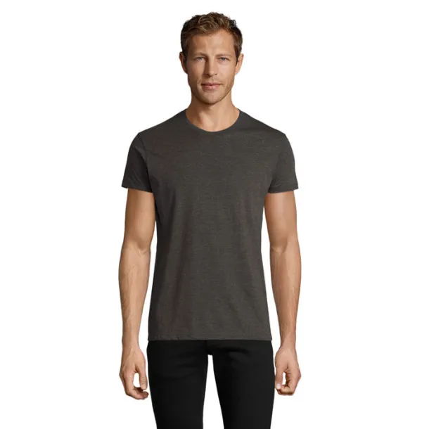 REGENT FIT MEN TSHIRT-150g charcoal melange