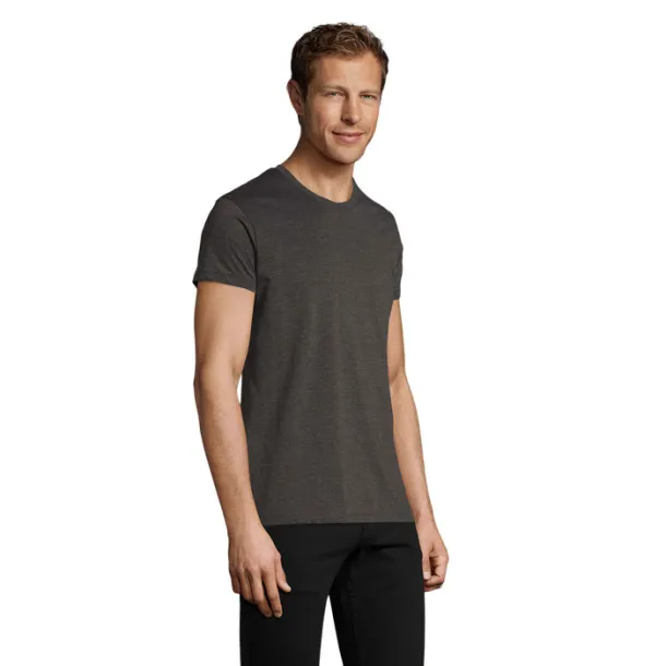 REGENT FIT MEN TSHIRT-150g charcoal melange