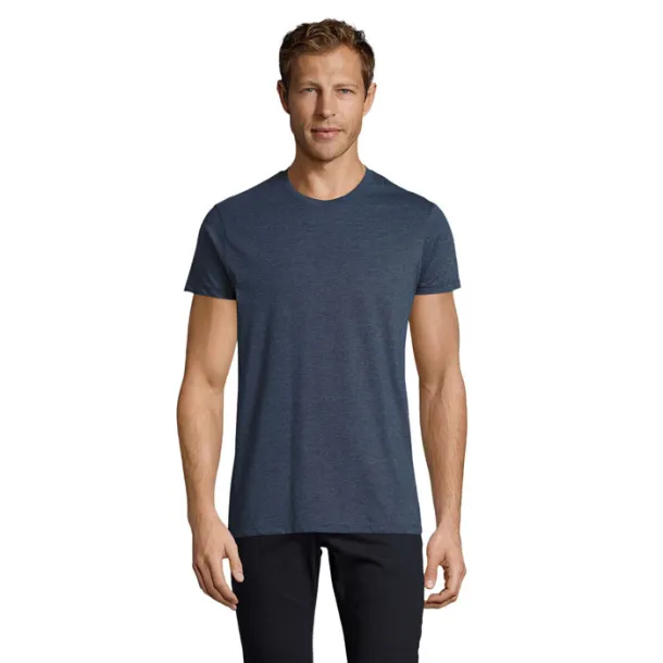 REGENT FIT MEN TSHIRT-150g heather denim