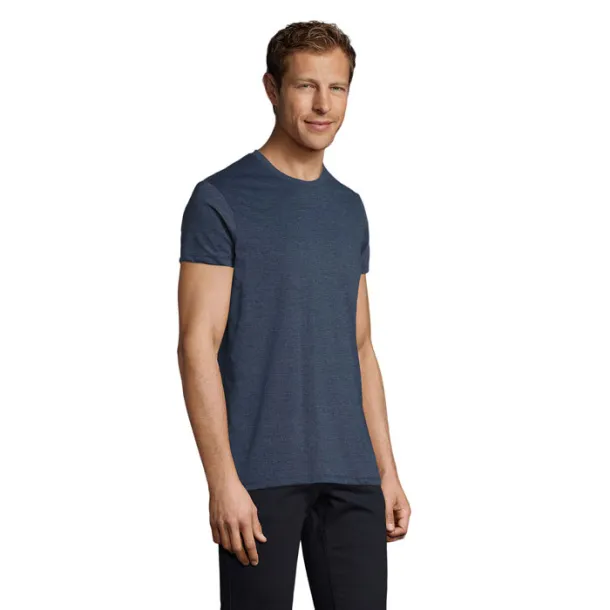 REGENT FIT MEN TSHIRT-150g heather denim