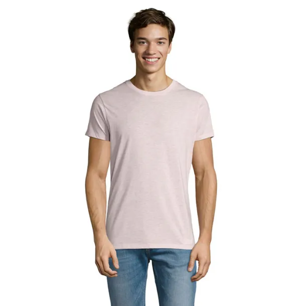 REGENT FIT MEN TSHIRT-150g heather pink