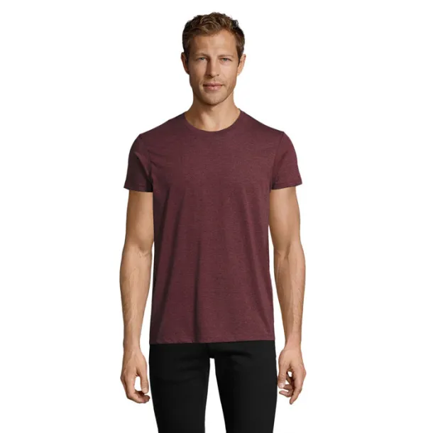 REGENT FIT MEN TSHIRT-150g heather oxblood