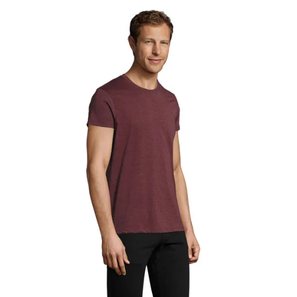 REGENT FIT MEN TSHIRT-150g heather oxblood