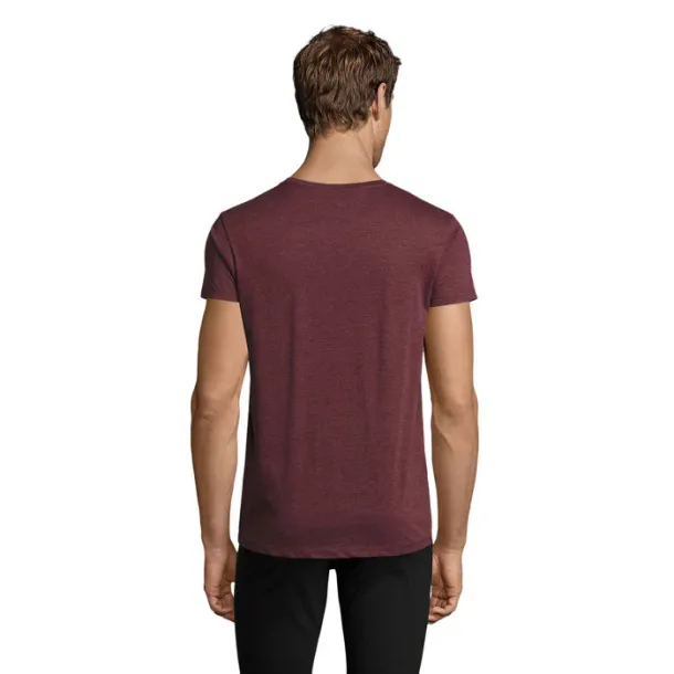 REGENT FIT MEN TSHIRT-150g heather oxblood