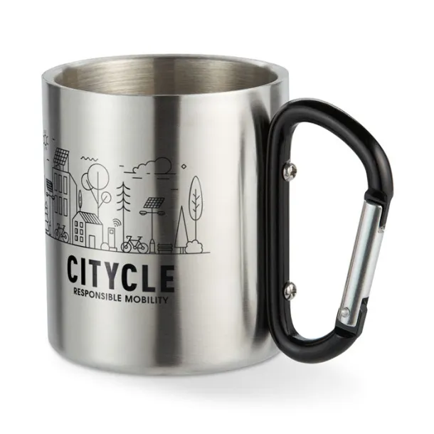 TRUMBO Metal mug & carabiner handle Black