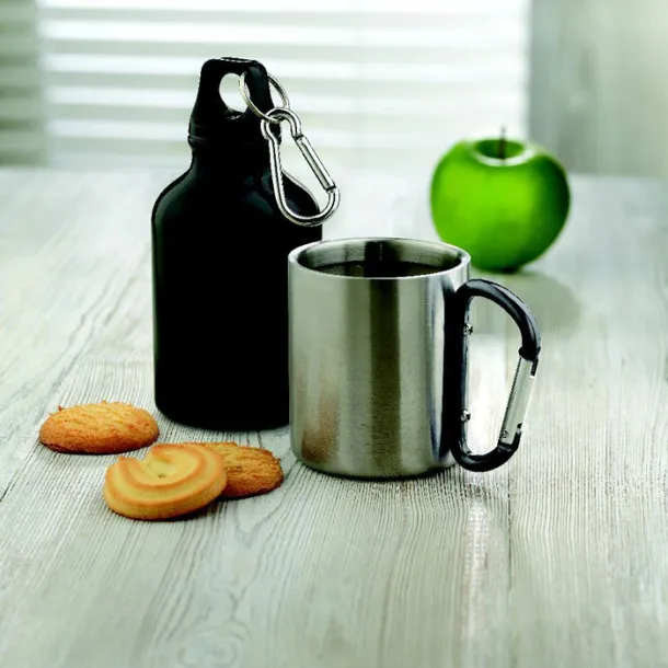 TRUMBO Metal mug & carabiner handle Black