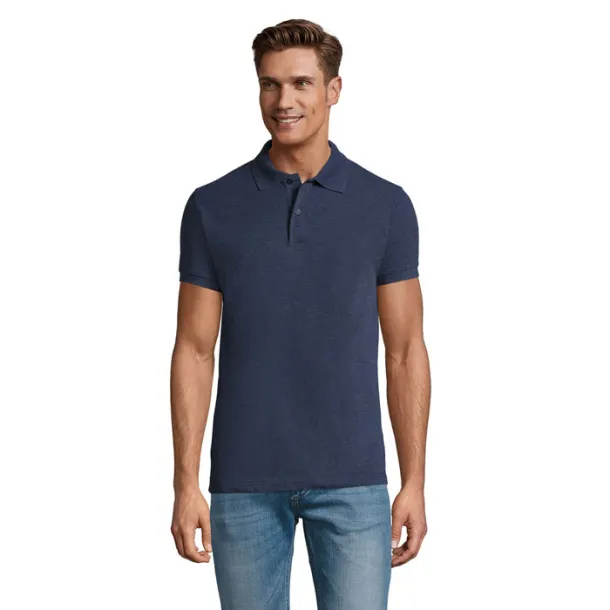 PERFECT MEN POLO-180g heather denim