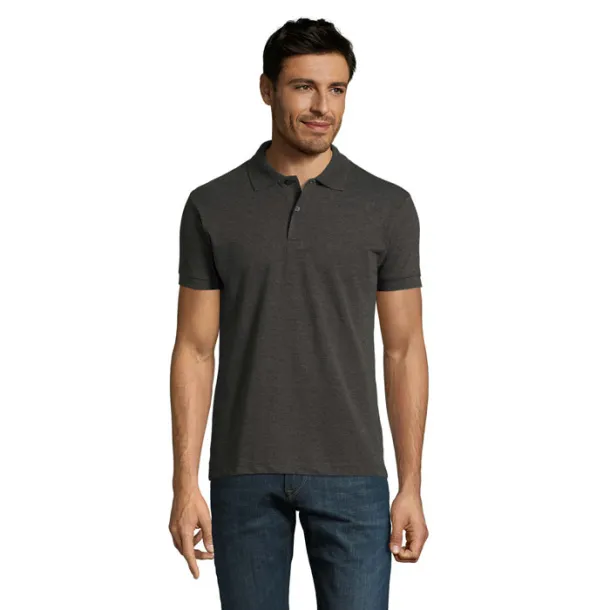 PERFECT MEN POLO-180g charcoal melange