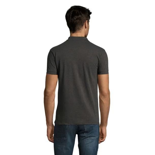 PERFECT MEN POLO-180g charcoal melange