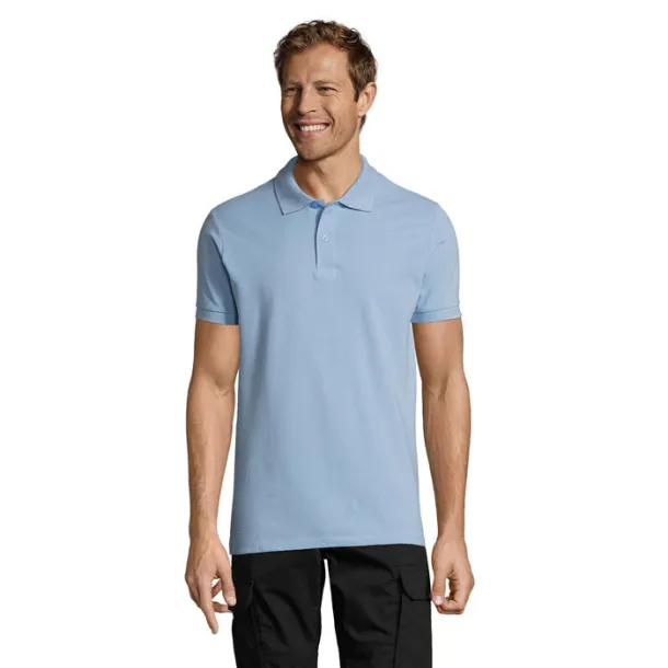 PERFECT MEN Muška Polo majica - 180g Nebeski plava