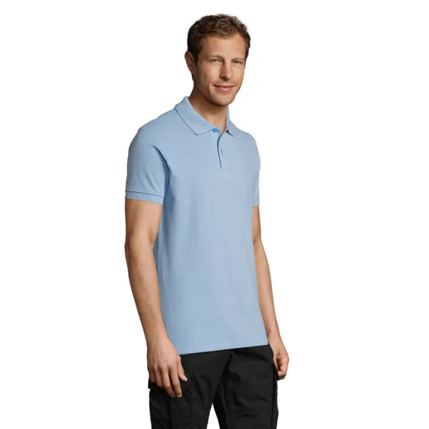PERFECT MEN Muška Polo majica - 180g Nebeski plava