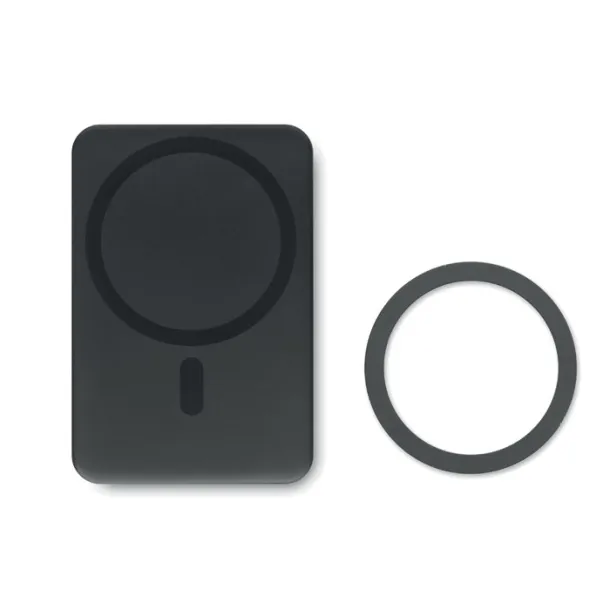 DOUBLETIC Magnetna prijenosna baterija - 15 W, 5 000 mAh Crna