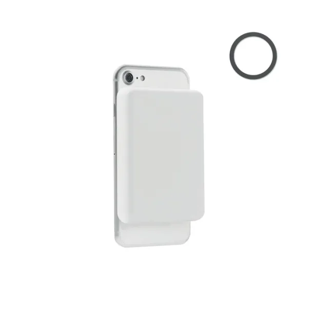 DOUBLETIC Magnetna prijenosna baterija - 15 W, 5 000 mAh Bijela