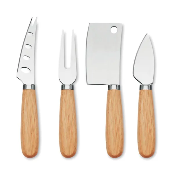 CAMEMBERT Set of 4 cheese knives Wood