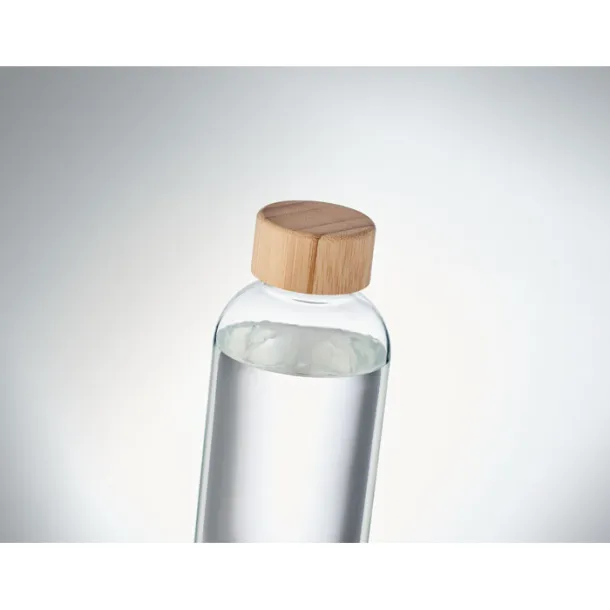 FRISIAN Staklena boca 650ml, poklopac od bambusa Prozirno