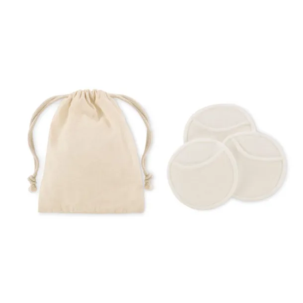 FAZE Reusable face cleaning pad set Beige