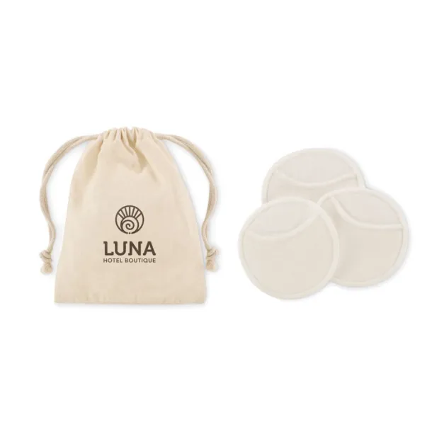 FAZE Reusable face cleaning pad set Beige