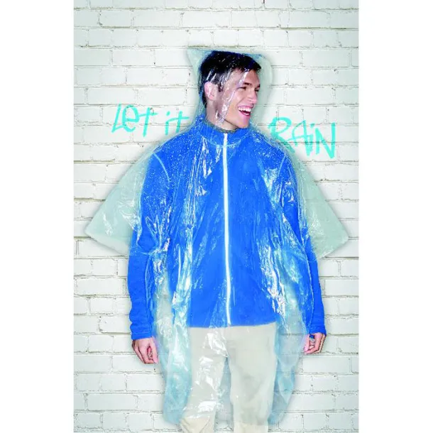 SPRINKLE Foldable raincoat in polybag Blue