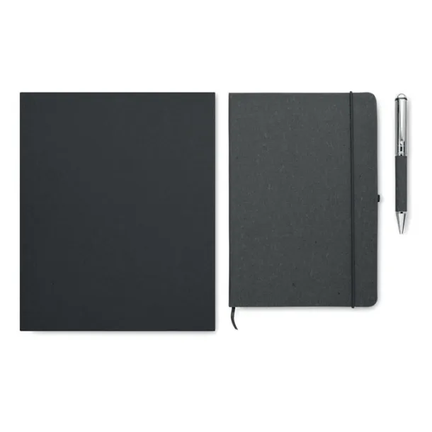 ELEGANOTE notes set od reciklirane kože, A5 Crna