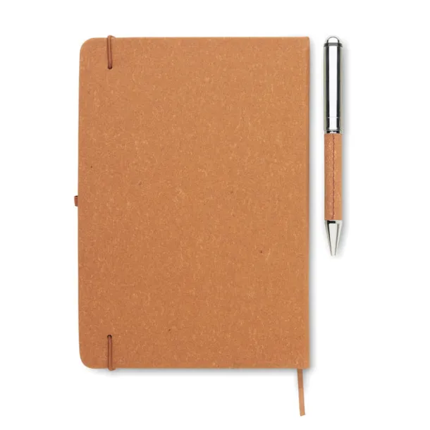 ELEGANOTE notes set od reciklirane kože, A5 Bež