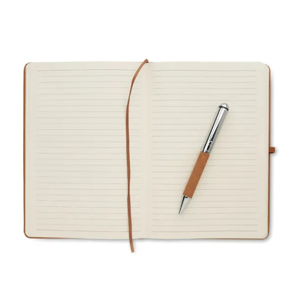 ELEGANOTE notes set od reciklirane kože, A5 Bež