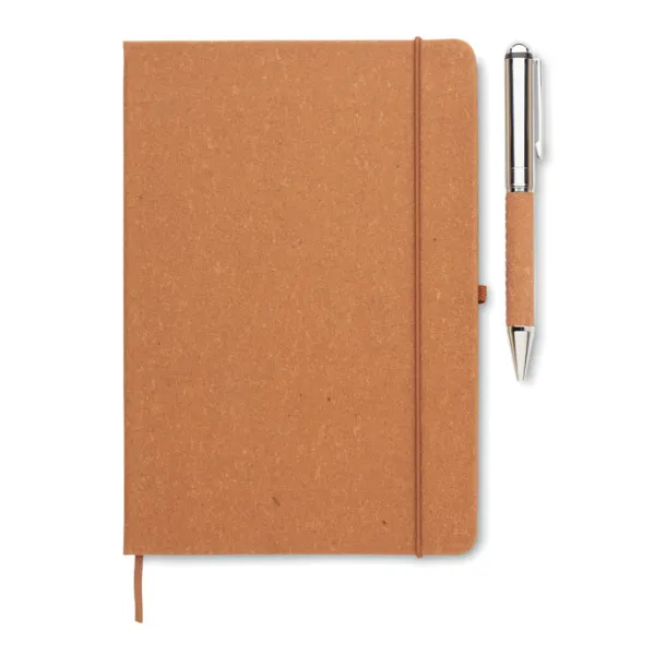 ELEGANOTE notes set od reciklirane kože, A5 Bež